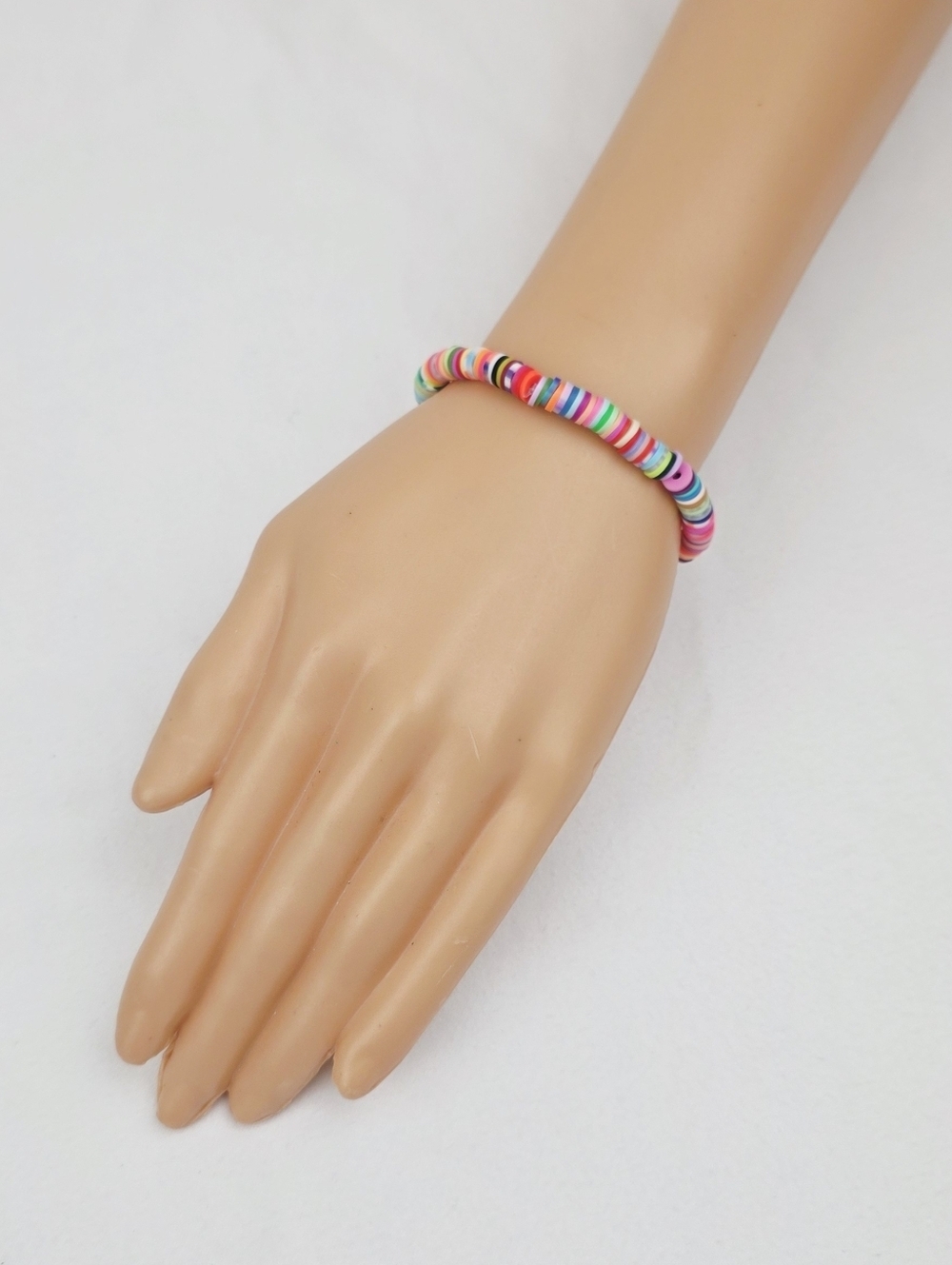 Handmade Clay Bead Multi Color  Bracelet